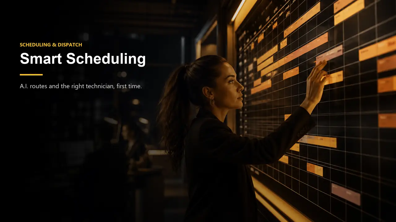 Dispatcher using smart scheduling board in Dispatch Pro
